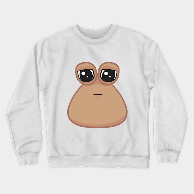 Sad cute little cursed Pou Crewneck Sweatshirt by Zakuro